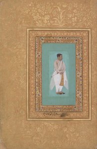 na odwrocie: Portret Raja Suraj Singh Rathor, odwrocie: Strona kaligrafii..., na odwrocie: koniec XVI wieku autorstwa Mir 