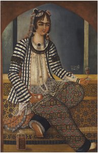 Portret damy autorstwa Mirza Baba
