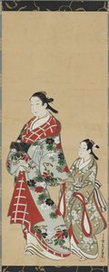 Yudokoro planował mieć szczęście łysy, Edo Pelliot d, 1615-1868. autorstwa Miyagawa Choki