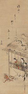 Shimabara Kurtyzany egzorcyzmujące demony, druga połowa XVIII wieku. autorstwa Miyagawa Issho