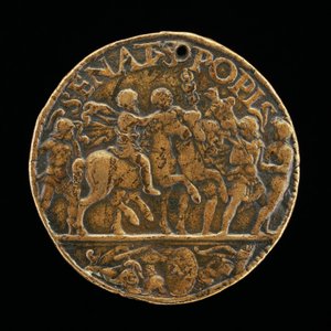 Triumf senatorski [rewers], c. 1490. autorstwa Moderno