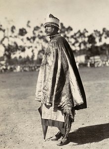 Budowanie imperium w epoce faszystowskiej: Kapłan koptyjski, 09.05.1936 (zdjęcie czarno-białe) autorstwa Modestino Baldinetti