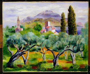 Krajobraz, ok. 1920 r. autorstwa Moise Kisling