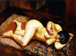 Leżąca naga kobieta