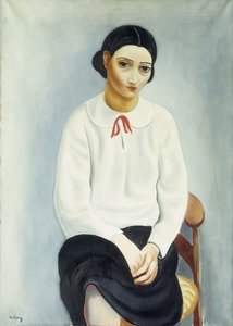 Kobieta w białej bluzce; Femme au Chemisier Blanc autorstwa Moise Kisling