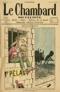 Ilustracja Molocha (1849-1909) do okładki Le Chambard socialiste, nr. 59 autorstwa Moloch