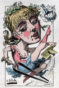 Alegoria operetki w modzie końca XIX wieku (strojenie) autorstwa Moloch