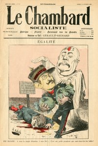 Okładka „”Le Chambard Socialiste””, Satyryczna w kolorach autorstwa Moloch