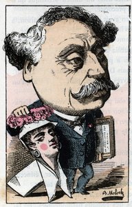 Portret Alexandre Dumas Jr. (1824-1895) francuskiego pisarza. autorstwa Moloch