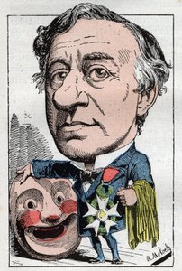 Portret francuskiego aktora Francois Jules Edmond Got (1822 - 1901) autorstwa Moloch