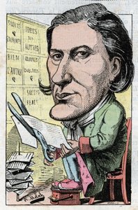Portret wiktoriańskiego Sardou (1831-1908), francuskiego dramatopisarza autorstwa Moloch