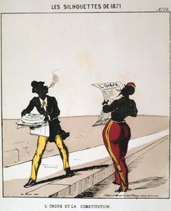 Zakon i Konstytucja, 1871. z serii Les Silhouettes de 1871. Komuna Paryska, 1871. autorstwa Moloch