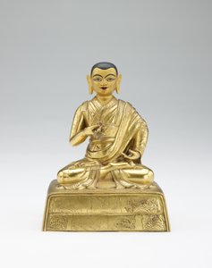 Dwunasty Dalajlama, Trinlay Gyatso, z częściowej grupy lamów i nauczycieli, połowa XIX wieku