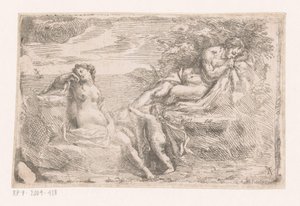 Sceny mitologiczne autorstwa Monogrammist AF (etser)