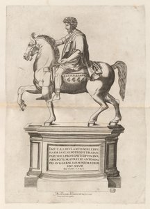 Posąg konny Marka Aureliusza autorstwa Monogrammist CB after Nicolaus Beatrizet