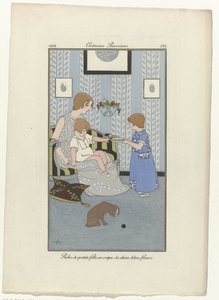 Journal des Dames et des Modes, Costumes Parisiens, 1914, nr 137: Sukienka małej dziewczynki (...) autorstwa Monogrammist MFN