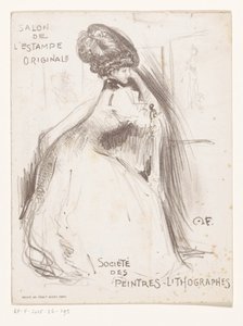Zaproszenie na wystawę prac Henri Fantina Latoura w Grand Palais autorstwa Monogrammist MF (Frankrijk)