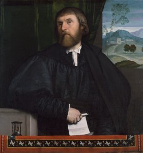 Portret mężczyzny, ca. 1520-25. autorstwa Moretto da Brescia