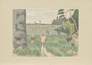 Ruiny zamku Wakamatsu Wakamatsujoshi Część druga, obszar Aizu (tytuł serii) Dai nishû, Aizu no bu (tytuł serii) Wydruki japońskich pejzaży (tytuł serii) Nihon fûkei hanga (tytuł serii) autorstwa Morita Tsunetomo