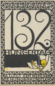 Variety Act 3: 132. dzień postu, A. Lucci, słynny artysta głodu, Varietenummer 3:1..., 1907. autorstwa Moritz Jung