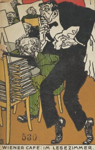 Kawiarnia wiedeńska: w czytelni kawiarnia wiedeńska: Im Lesezimmer, 1911.