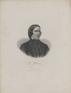 Portret kompozytora Roberta Schumanna 1810-1856, c. 1840. autorstwa Moritz Laemmel