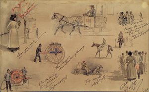 Czcionki wiedeńskie 1883 (szkice z Ringstrasse)