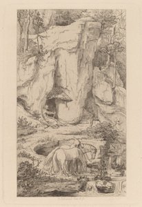 Mnich prowadzący konie do wody autorstwa Moritz Ludwig von Schwind