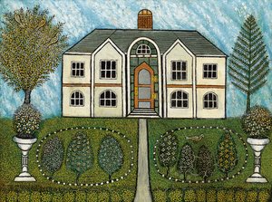 Dom z fontannami autorstwa Morris Hirshfield