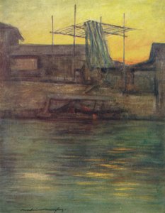 „Tylny kanał, Osaka”, ok. 1887, 1901 r. autorstwa Mortimer L Menpes