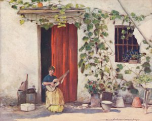 Dziedziniec, Sewilla, 1903. autorstwa Mortimer L Menpes