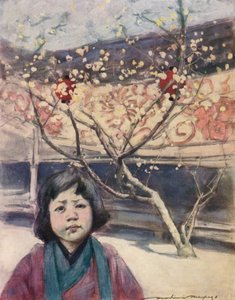 „Japońska dziewczyna w śliwkowym kolorze”, c1887, 1901 autorstwa Mortimer L Menpes