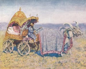 „Native Bullock-wóz z Bikanir”, 1903. autorstwa Mortimer L Menpes