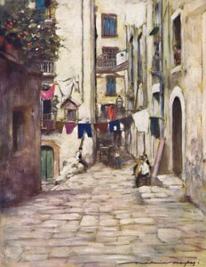 Ulica w Neapolu, 1903 autorstwa Mortimer L Menpes