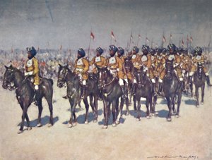 „Ochrona Bombaju”, 1903 autorstwa Mortimer L Menpes