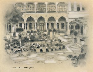 „Dziedziniec w Damaszku”, 1903 autorstwa Mortimer L Menpes