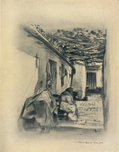 „Dziedziniec w Sewilli”, 1903. autorstwa Mortimer L Menpes