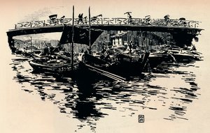 Osaka, Japonia, ok. 1900. autorstwa Mortimer L Menpes