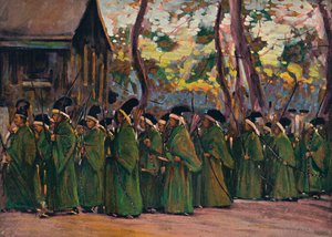 „Procesja łuczników w Kioto”, c1897 autorstwa Mortimer L Menpes