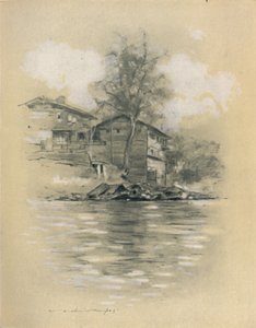 Zamieszkanie rzeki w Srinagar, 1903 autorstwa Mortimer L Menpes