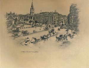 „Plac Trafalgar”, 1903 autorstwa Mortimer L Menpes