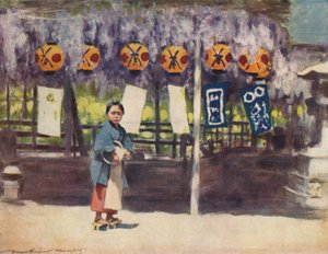 „Wistaria, ok. 1887, 1901” autorstwa Mortimer L Menpes