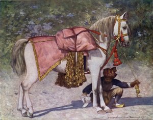Słynny prowadzony koń w orszaku Rao of Cutch autorstwa Mortimer Ludington Menpes