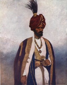 Żołnierz Jego Wysokości Dogra Sowar (kolor lito) autorstwa Mortimer Ludington Menpes