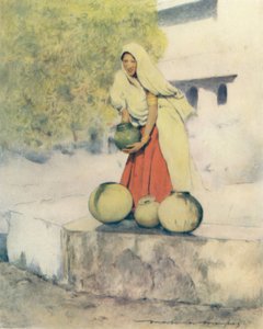 Kobieta przy studni, Jeypore, 1905 autorstwa Mortimer Ludington Menpes