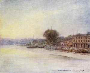 Za mostem Hammersmith autorstwa Mortimer Ludington Menpes
