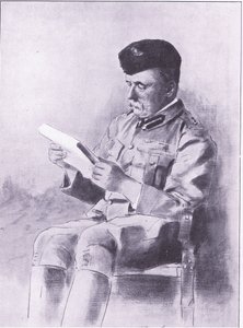 Pułkownik French, ilustracja z filmu After Pretoria: The Guerilla War, 1902 autorstwa Mortimer Ludington Menpes