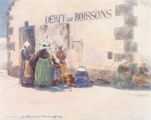 Debit de Boissons (druk kolorowy) autorstwa Mortimer Ludington Menpes