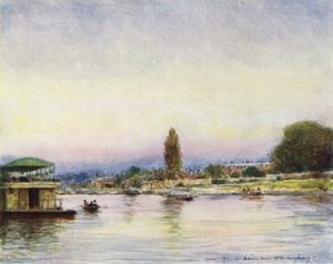 Hampton Court, od rzeki autorstwa Mortimer Ludington Menpes