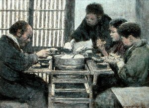 Japoński obiad autorstwa Mortimer Ludington Menpes